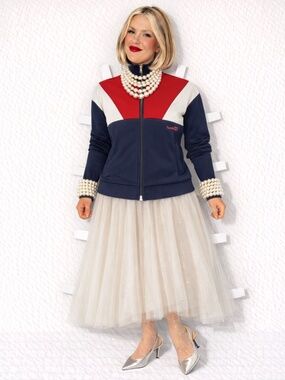 VINTAGE 80S TRACK jacket, retro, old money, sporty size medium